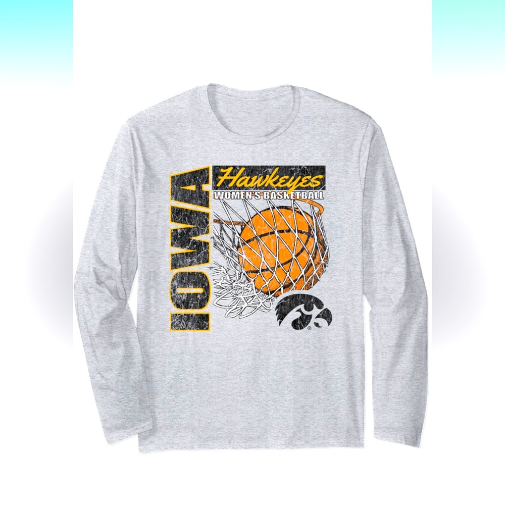 New lowa Hawkeyes Women's Basketball Vintage 90's Long Sleeve T-Shirt licensed